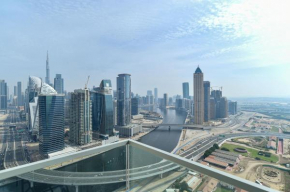 Luxury Escapes - View of Canal & Burj Khalifa 1BR Large Premium Apt - Amna Tower
